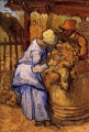 Sheep Shearers The after Millet Vincent van Gogh